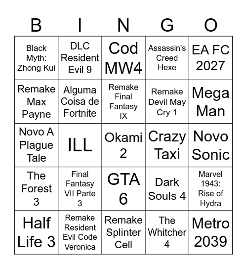 Bingo Card - Summer Game Fest 2026 Bingo Card