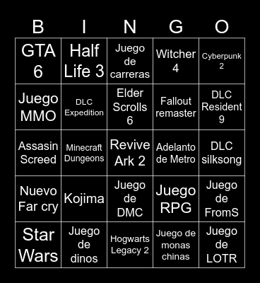 Bingo SGF 2026 Bingo Card