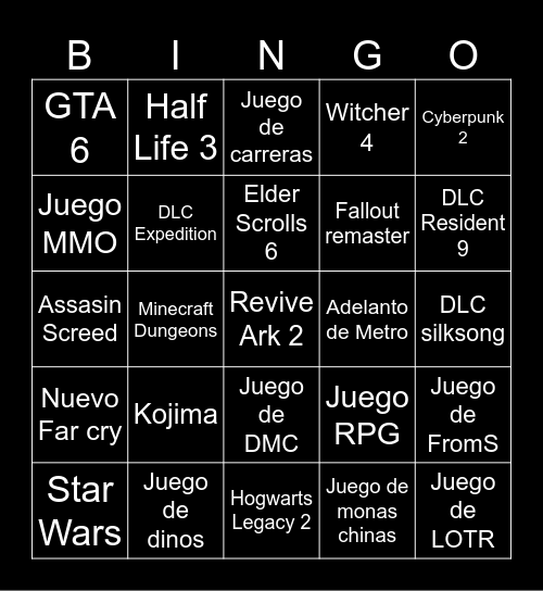 Bingo SGF 2026 Bingo Card