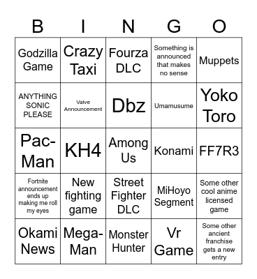 SGF 2026 Last Minute Bingo Card