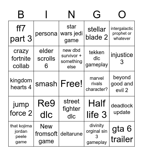 Geoff's tongue in my mouth Bingo Card