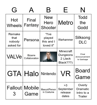 Summer Games Fest 2026 Bingo Card