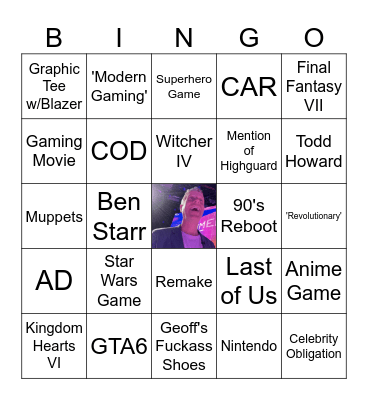 Summer Games Fest Bingo Card