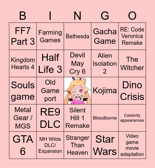 Summer Game Fest 2026 Bingo Card