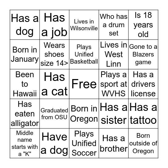 Bingo Card