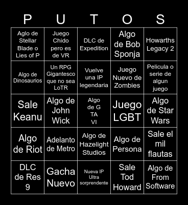 Bingo MMalon No E3 Bingo Card