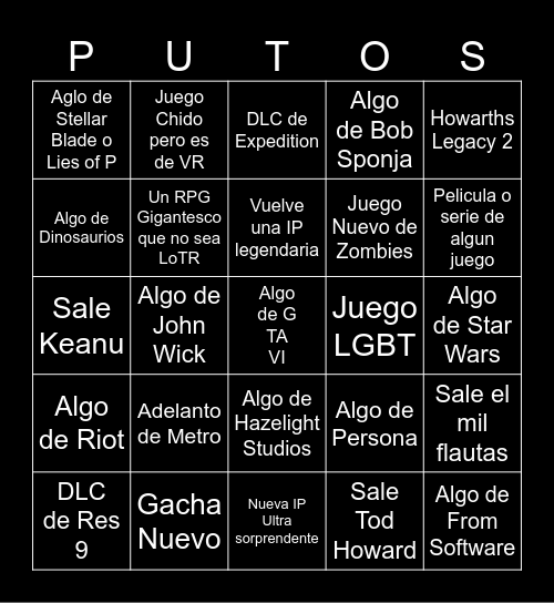 Bingo MMalon No E3 Bingo Card