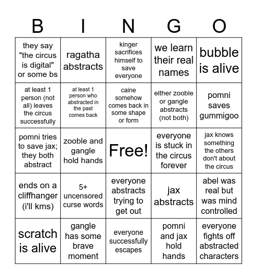 TADC BINGO Card
