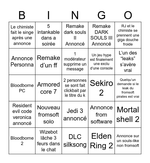 Bingo Kemist SGF Bingo Card