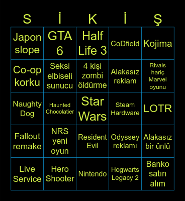 SGF 2026 Bingo Card