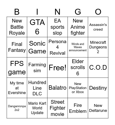 Bingo Card
