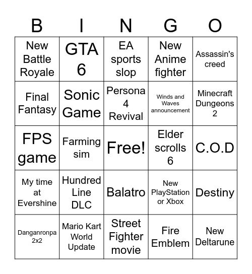Bingo Card