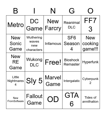 SummerFest Bingo Card