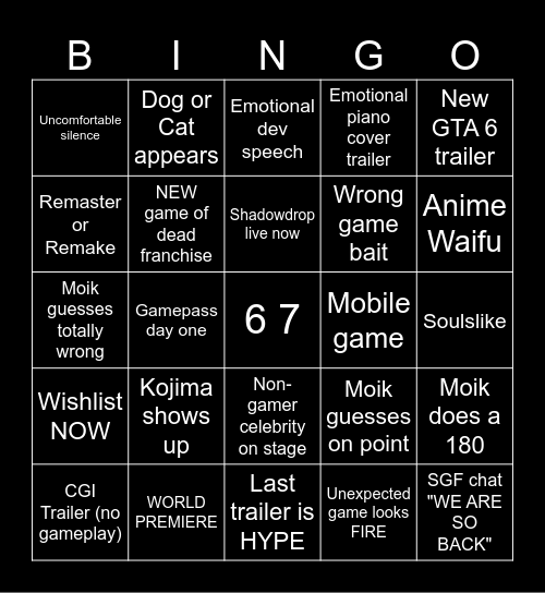 SGF Moik Bingo Card