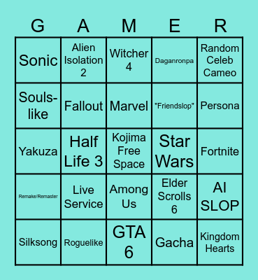 Summer Game Fest 2026 Bingo Card