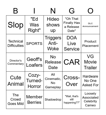 Super Gay Feets Bingos Bingo Card
