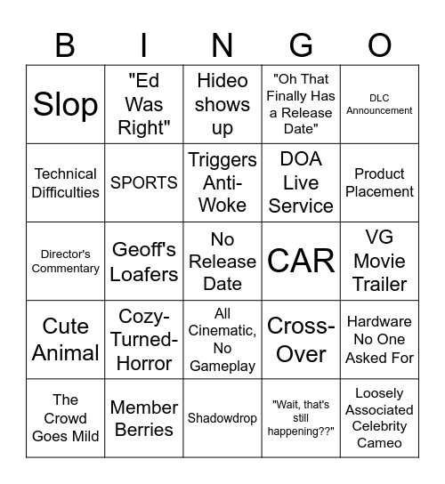 Super Gay Feets Bingos Bingo Card