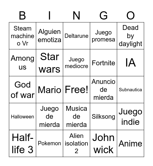 Summer game fest rubo Bingo Card