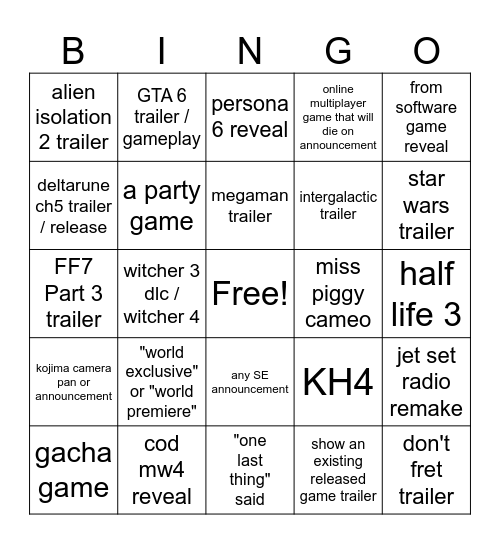 SUMMER "GEORGE" FEST Bingo Card