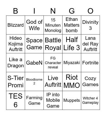BINGO Card