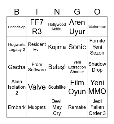 Geoff Reklam Bingo Card