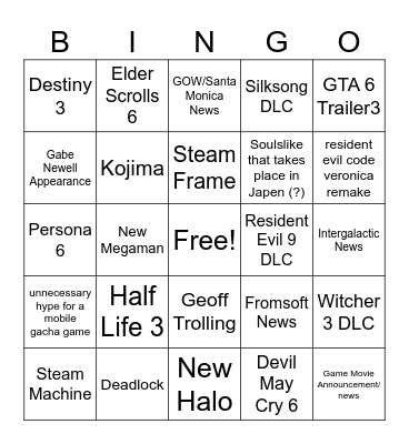 Summer Fest 2026 Bingo Card