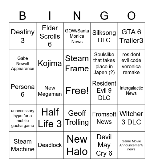 Summer Fest 2026 Bingo Card