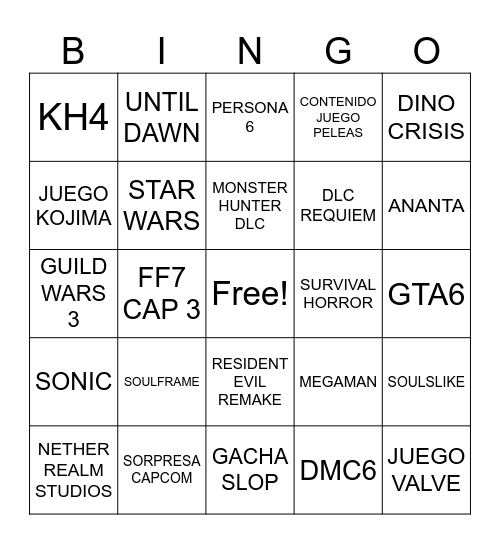 BINGO SANDY PAPO Bingo Card