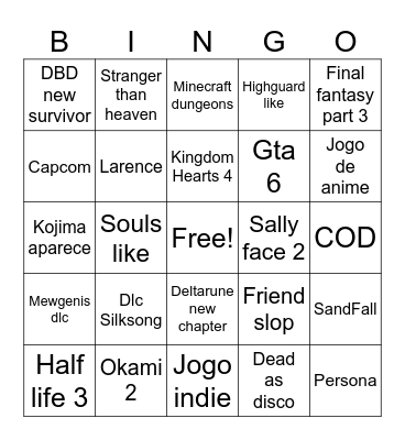 Summer gamer fest Bingo Card