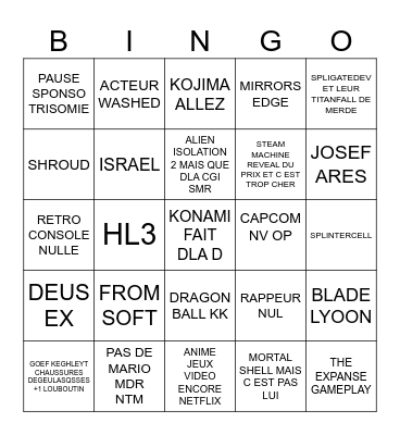 SUMMER GAME FESTT Bingo Card