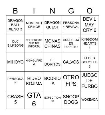 E3n't Summer Gay Fest Bingo Card