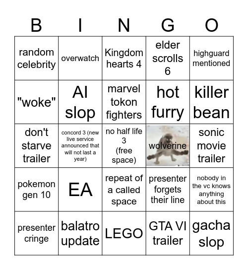 summer games fest 2026 Bingo Card