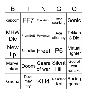 Summer fest Bingo Card