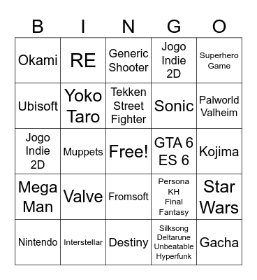 Summer Game Fest Bingo Card