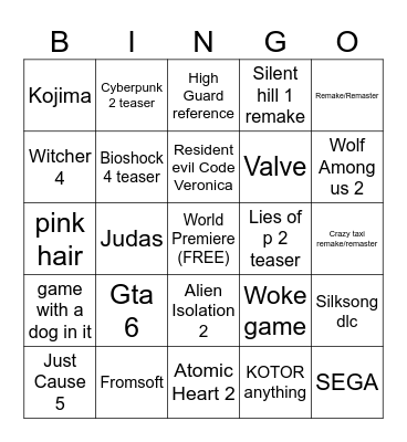 summer games fest 2026 Bingo Card