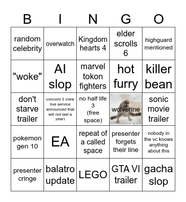 summer games fest 2026 Bingo Card