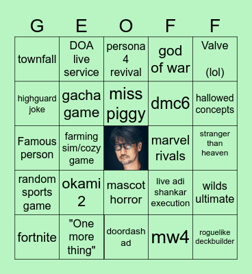 Summer Game Fest Bingo Card