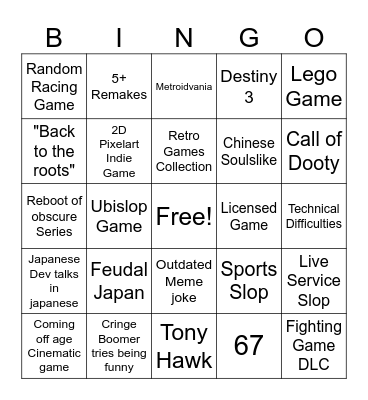Summer Fest Bingo Card