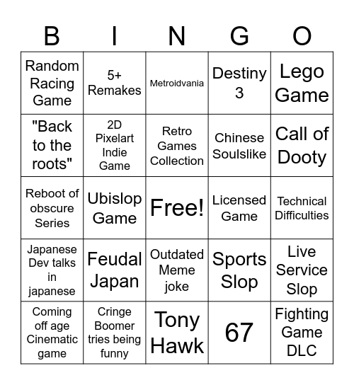 Summer Fest Bingo Card