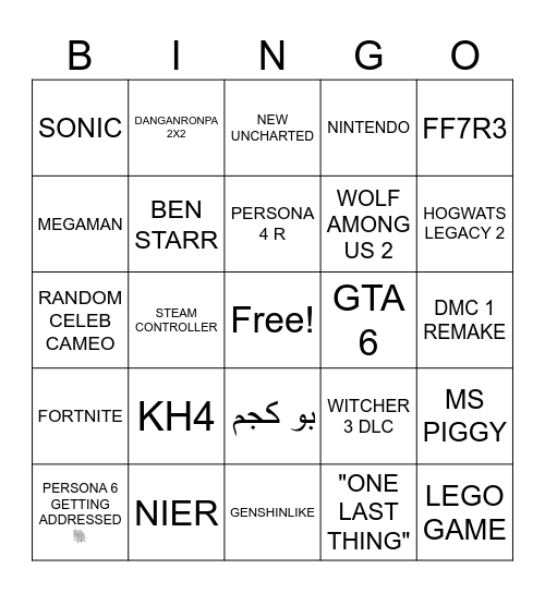 shahads 100% confirmed Bingo Card