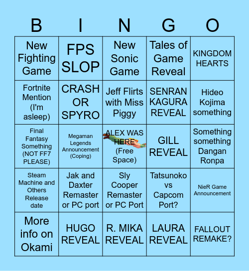 SUMMER GAMES FEST BINGO Card