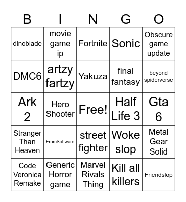 Summer Games Fest Bingo Card