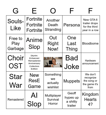 Summer Games Fest Bingo Card