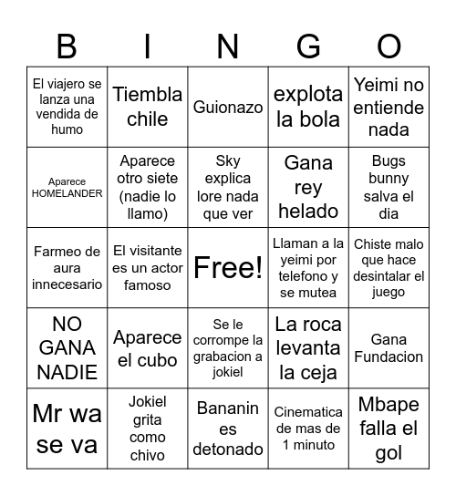 EVENTO FORNAI Bingo Card