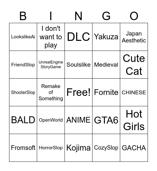 Summer Fest Bingo Card