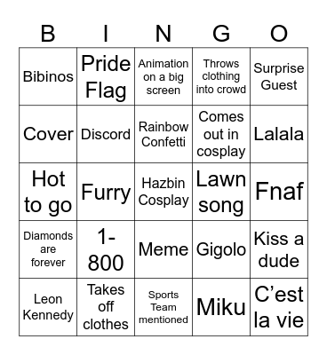 BBno$ Bingo Card