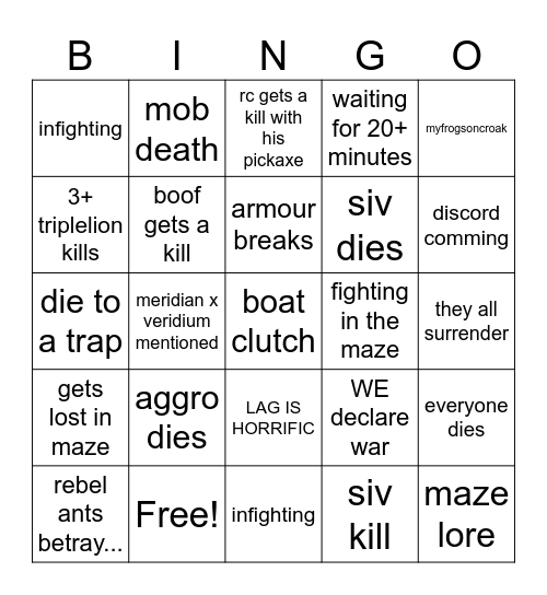 leone5  war Bingo Card