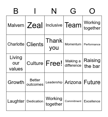 Watch Party Bingo Card