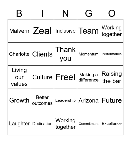 Watch Party Bingo Card
