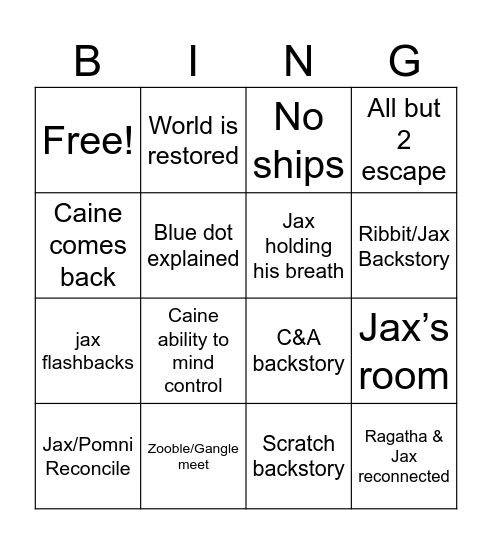 TADC BINGO Card